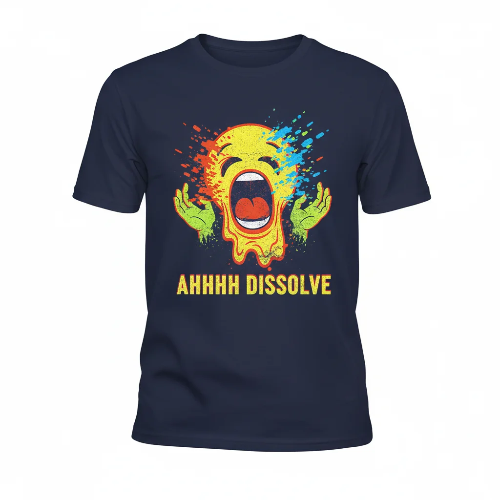 Ahhhhh Dissolve Meme Emoji Graphic Unisex T-Shirt