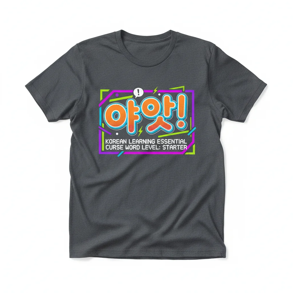 AISH Korean Swear Word T-Shirt: Learn Korean & Express Yourself
