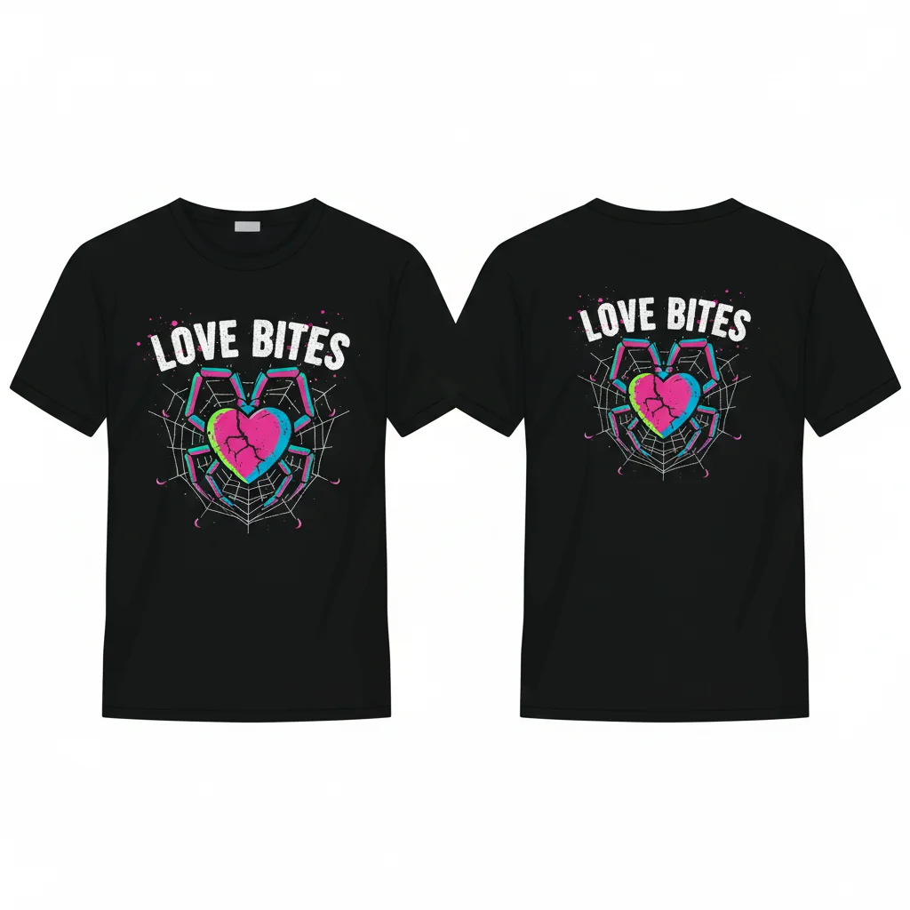 AJ Lee "Love Bites Spider" 2-Sided T-Shirt