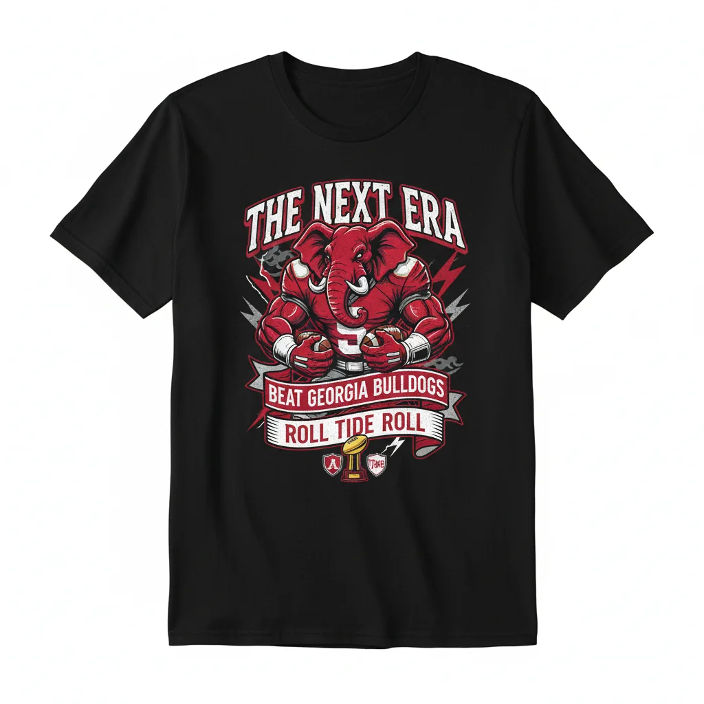Alabama Crimson Tide 'The Next Era: Beat Georgia Bulldogs' Roll Tide Roll T-Shirt - Official NCAA Fan Apparel