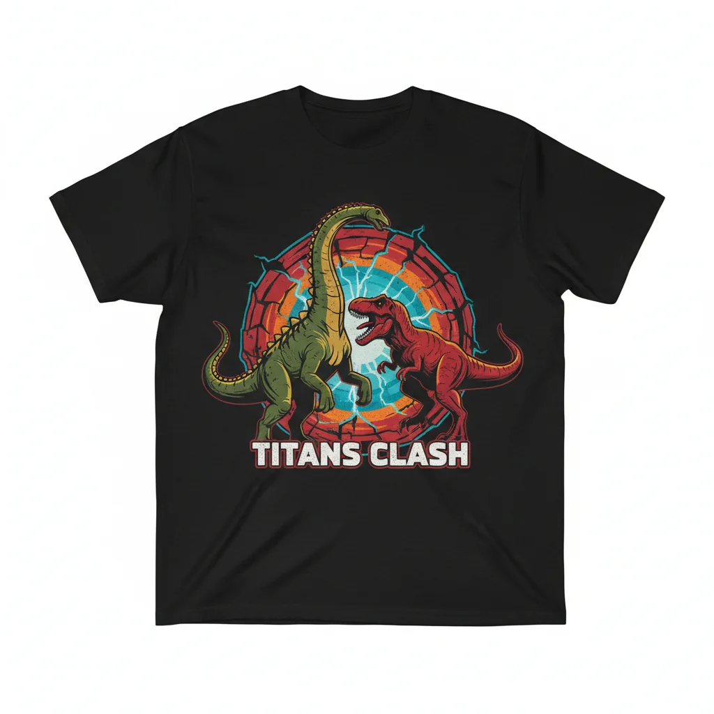 Dinosaur Duel: Alamosaurus vs T-Rex Street Tee