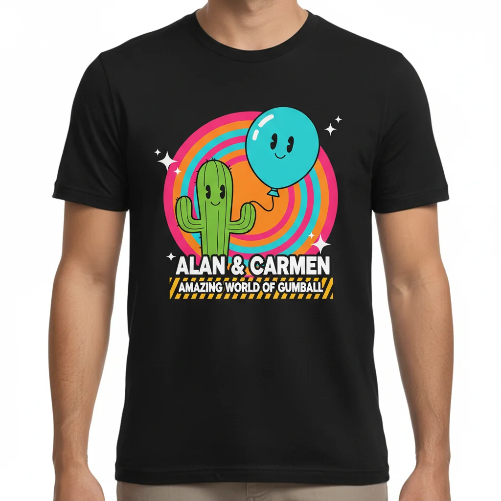 Alan & Carmen Gumball Essential T-Shirt - Official Cartoon Network Apparel