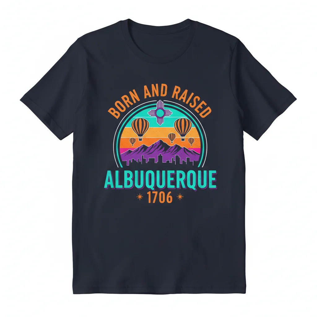 Albuquerque Born & Raised Essential T-Shirt - Premium Cotton Tee