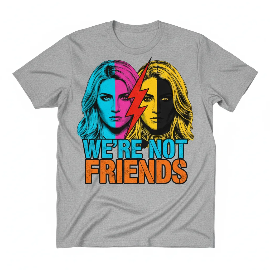 Alexa Bliss & Charlotte Flair 'We're Not Friends' Iconic WWE T-Shirt