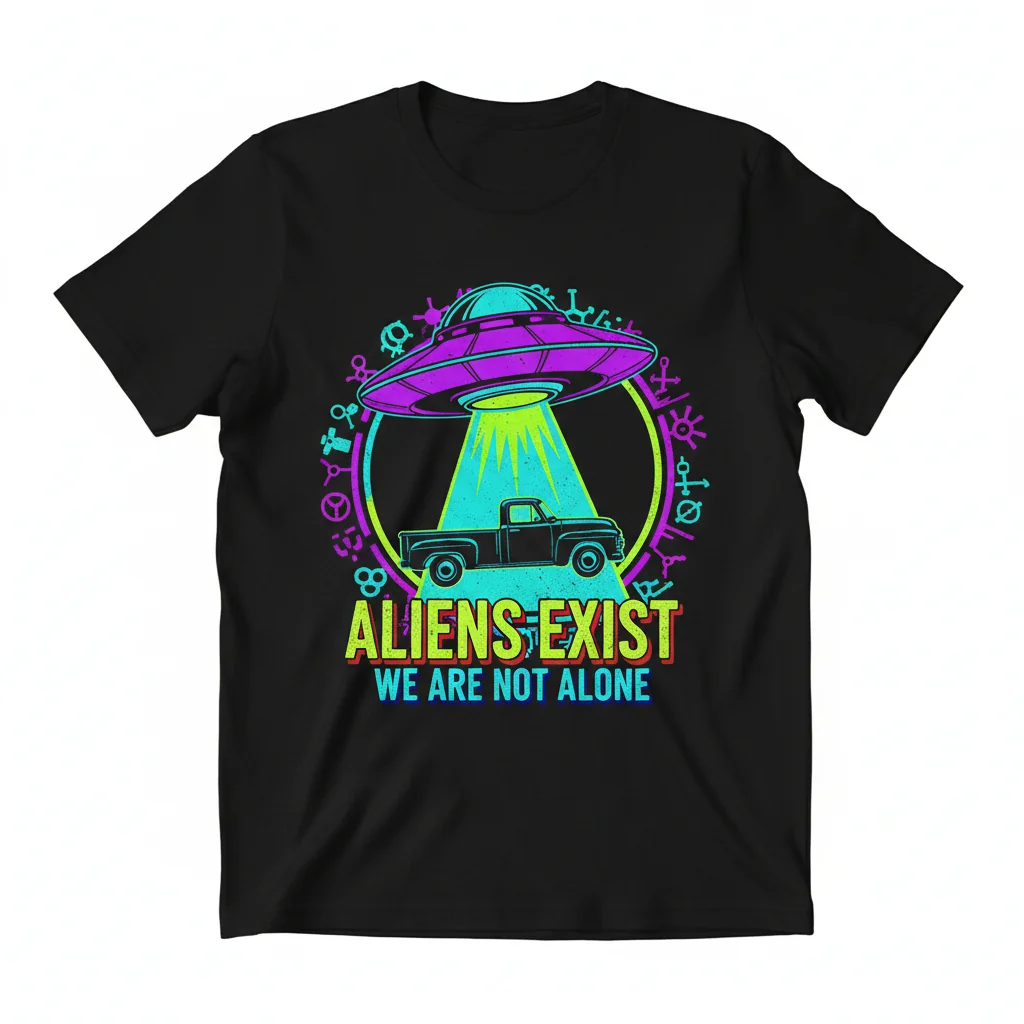 Aliens Exist Premium Cotton T-Shirt | Essential Graphic Tee