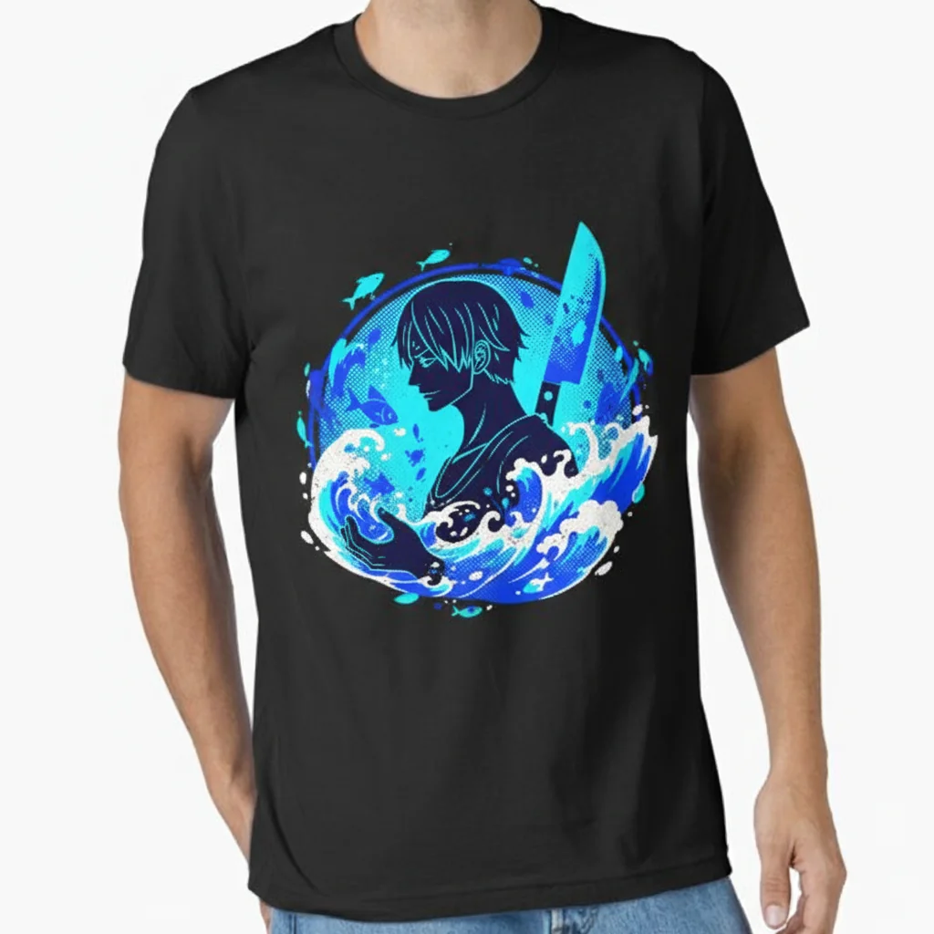 Sanji's All Blue ONE PIECE Essential T-Shirt – Fade-Resistant & Comfortable