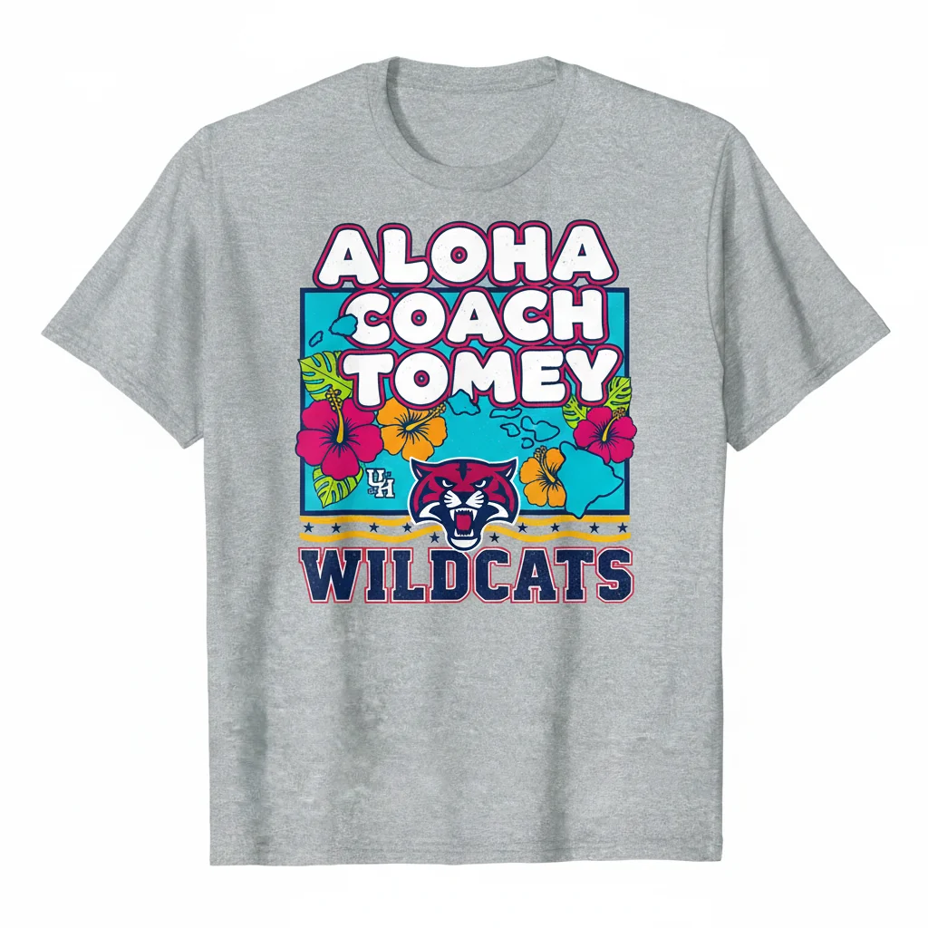 Aloha Coach Tomey Hawaii University x Arizona Wildcats T-Shirt - Premium Cotton Tee
