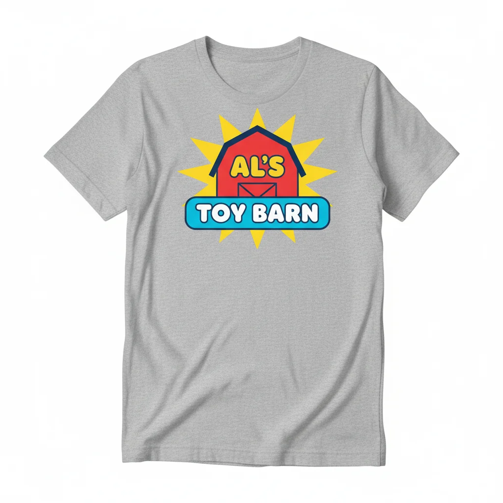 Camiseta Esencial "Al's Toy Barn": Durabilidad y Estilo que Perdura