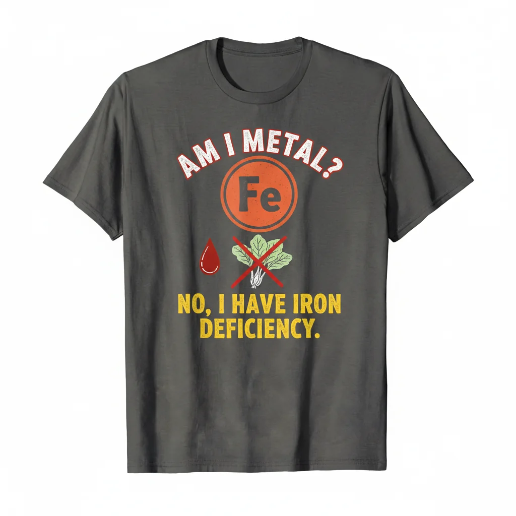 Am I Metal No I Have Iron Deficiency Meme T-Shirt | Funny Iron Deficiency Awareness Tee