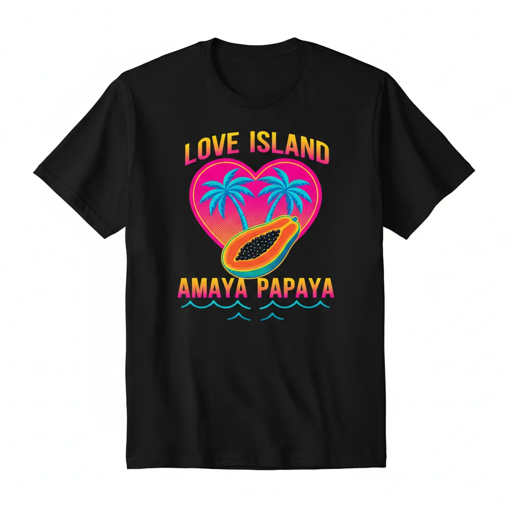 Amaya Papaya Love Island T-Shirt | Unisex Graphic Tee | 100% Ring-Spun Cotton