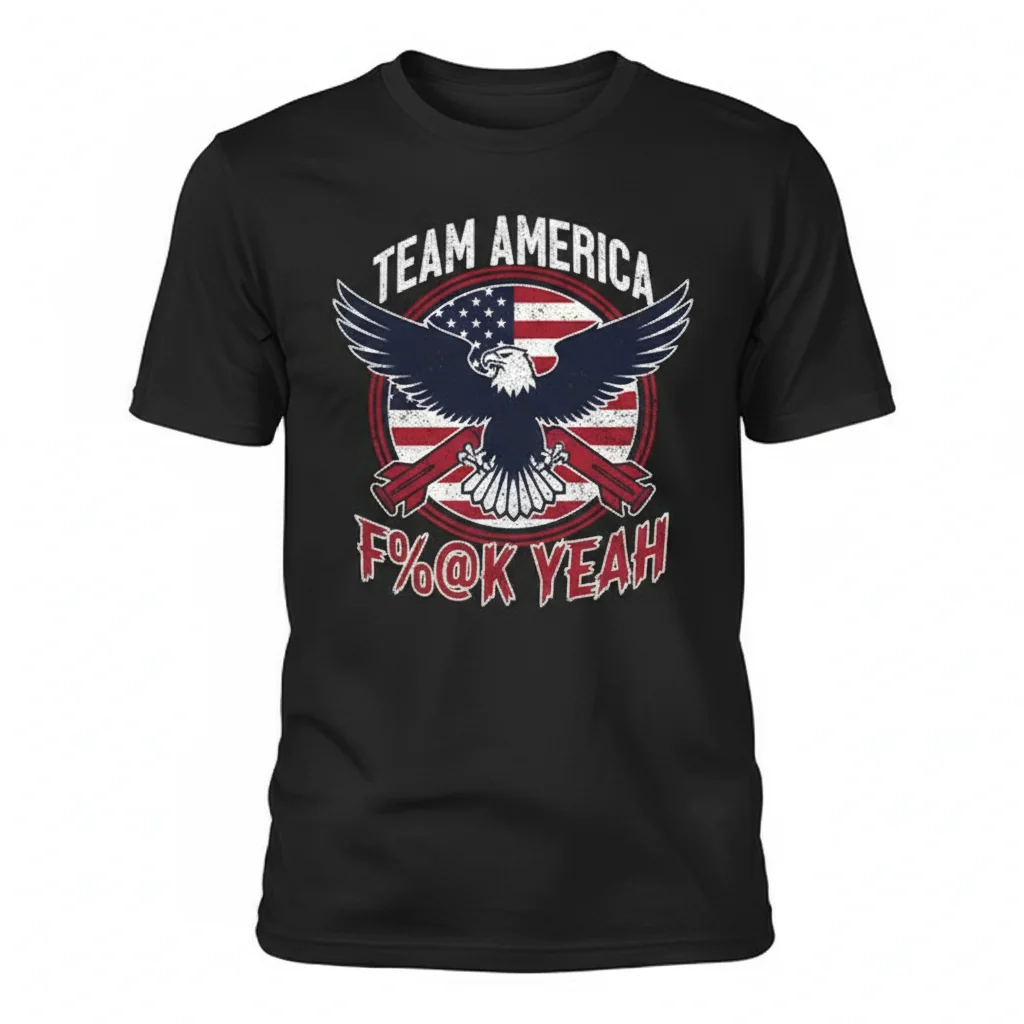 America F*@ Yeah - Team America Essential T-Shirt - Patriotic Graphic Tee