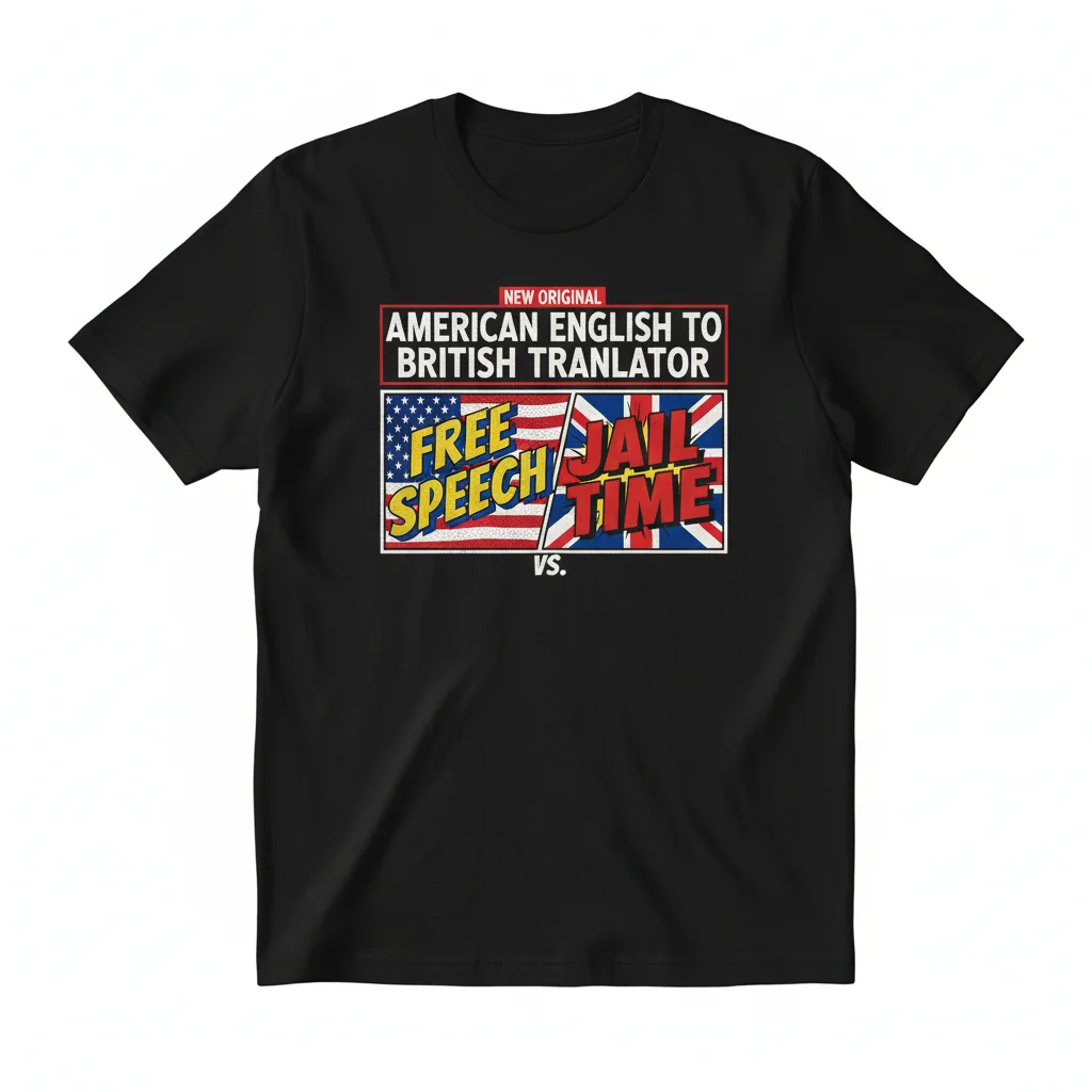 American English to British Translator Shirt: Free Speech & Durability Guaranteed