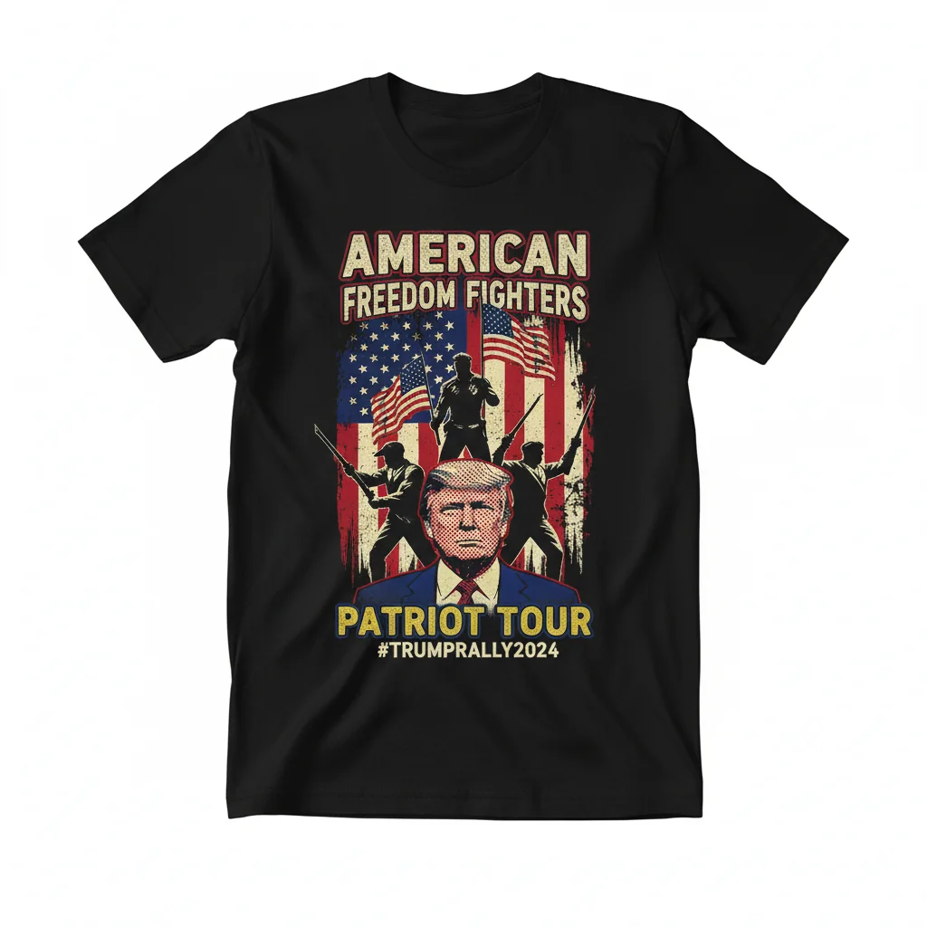 Patriot Tour Donald Trump Shirt: Freedom Fighters Edition – Durable & Vibrant