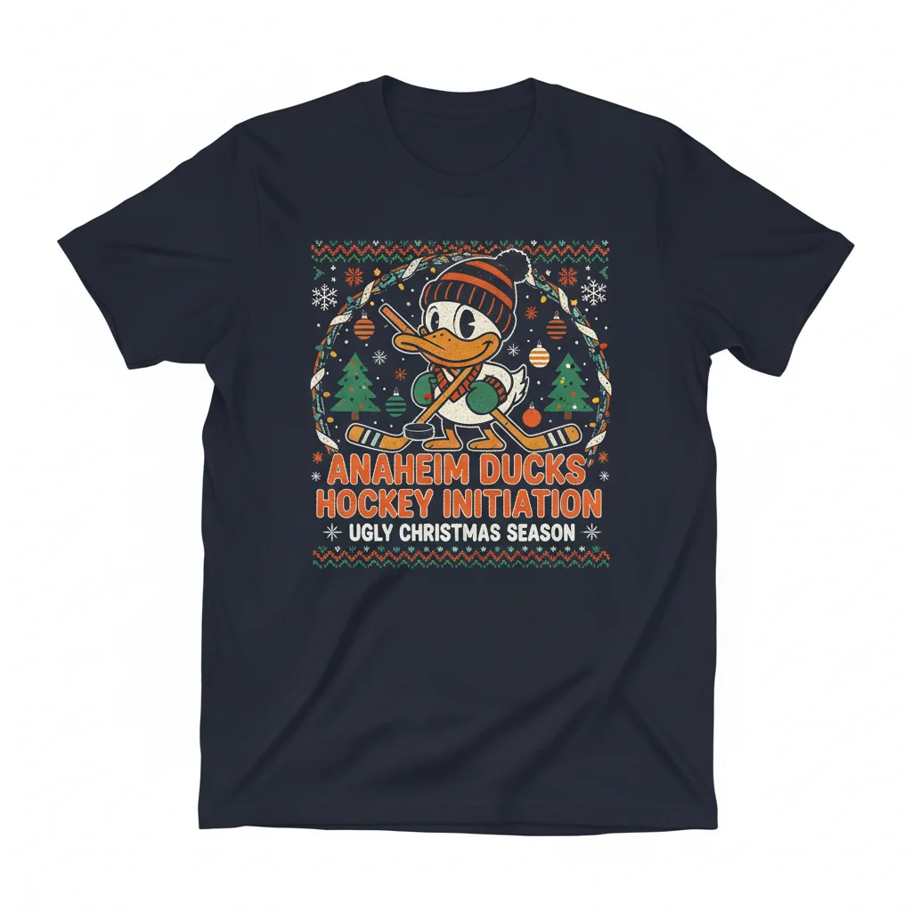 Anaheim Ducks Hockey Initiation - Espíritu Festivo del Hockey con Estilo