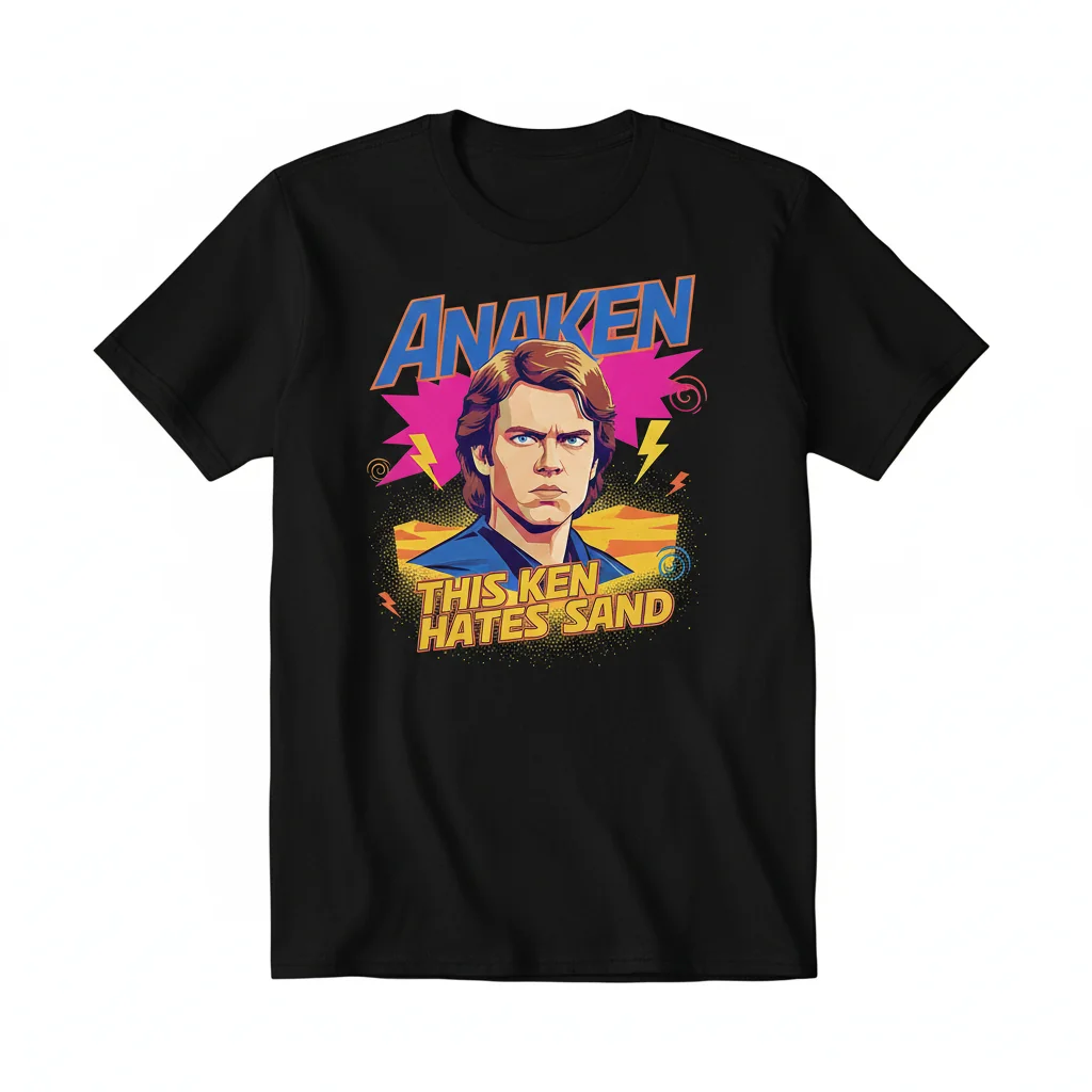 Anakin Skywalker "This Ken Hates Sand" Funny Star Wars T-Shirt - Premium Cotton Tee
