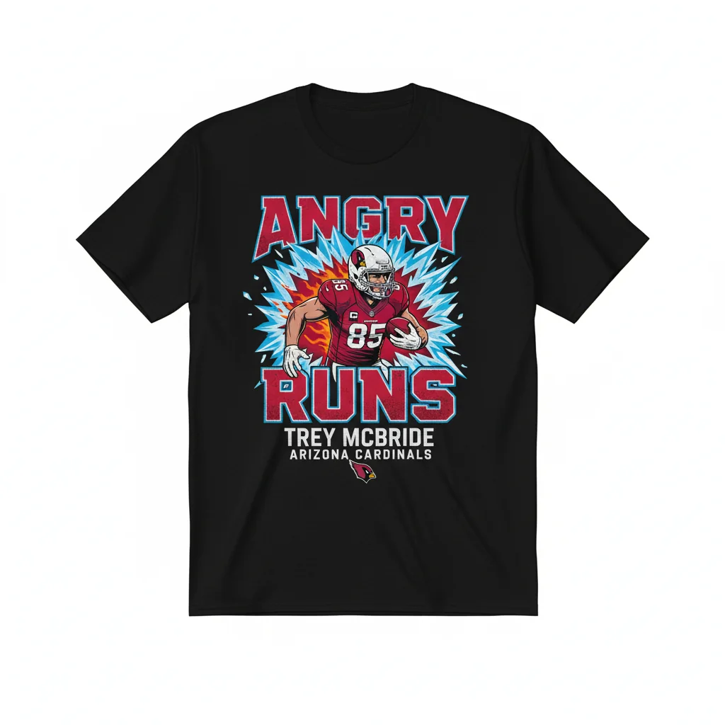Trey McBride Arizona Cardinals Angry Runs 2024 Fan T-Shirt