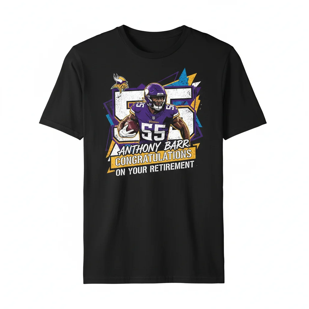 Anthony Barr #55 Legacy Tee | A Vikings Legend's Retirement Tribute