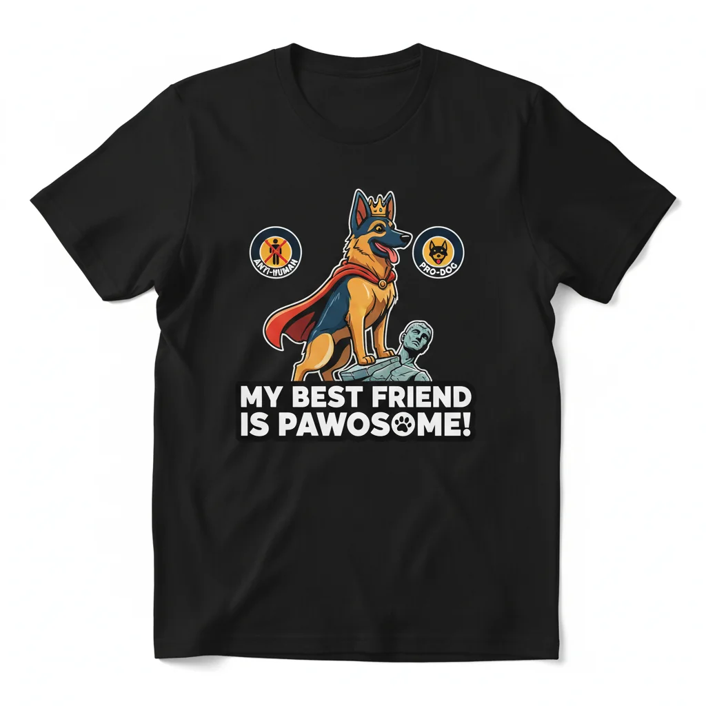 Anti-Human Pro-Dog T-Shirt – Funny Dog Lover Tee