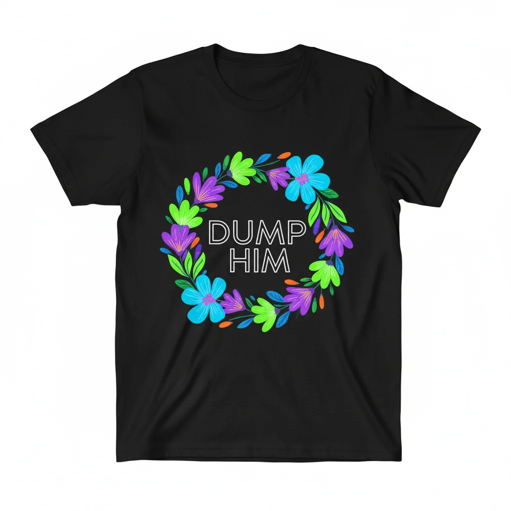 Blossom of Defiance: The Anti-Trump Floral Essential T-Shirt