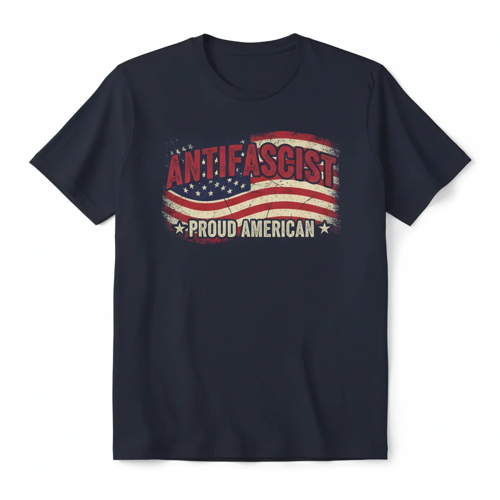 Antifascist Proud American T-Shirt - Premium Cotton Tee