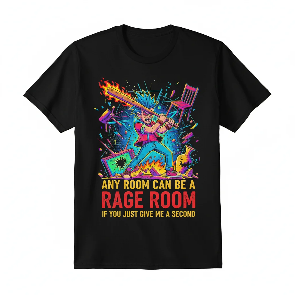 Unleash Your Inner Fury (Gently): The 'Rage Room' Tee