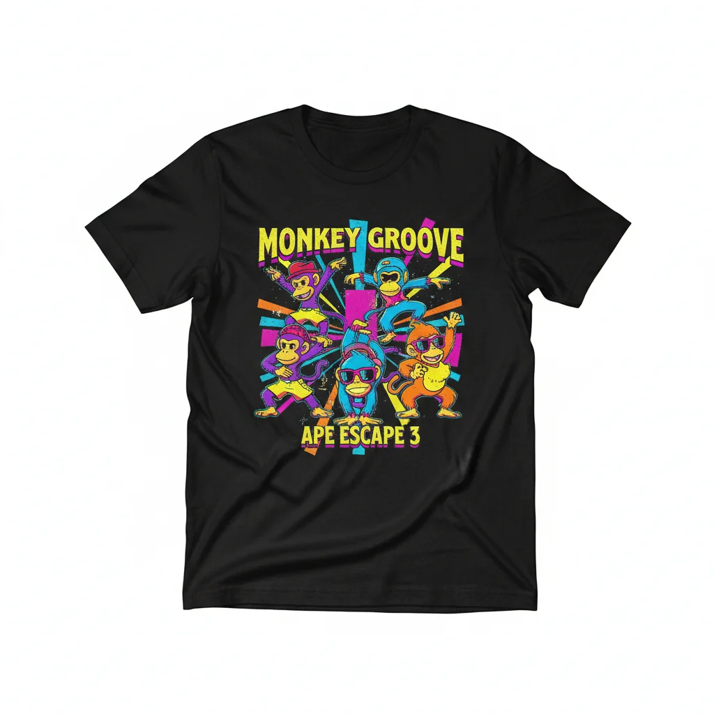 Ape Escape 3 Monkey Dance T-Shirt | Retro Gamer Graphic Tee