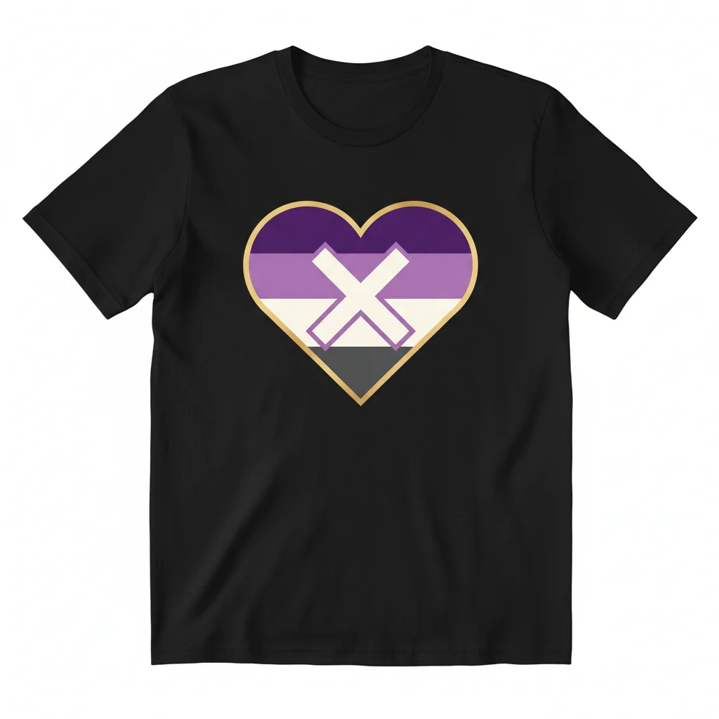 Apothi Aroace Pride Heart Essential T-Shirt – Soft Cotton Tee