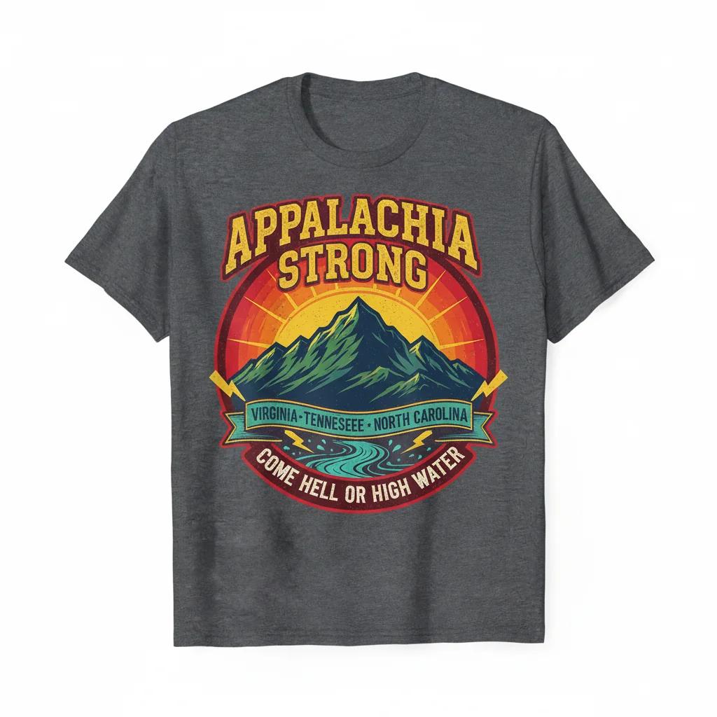 Appalachia Strong Virginia Tennessee North Carolina 'Come Hell or High Water' Unisex Tee