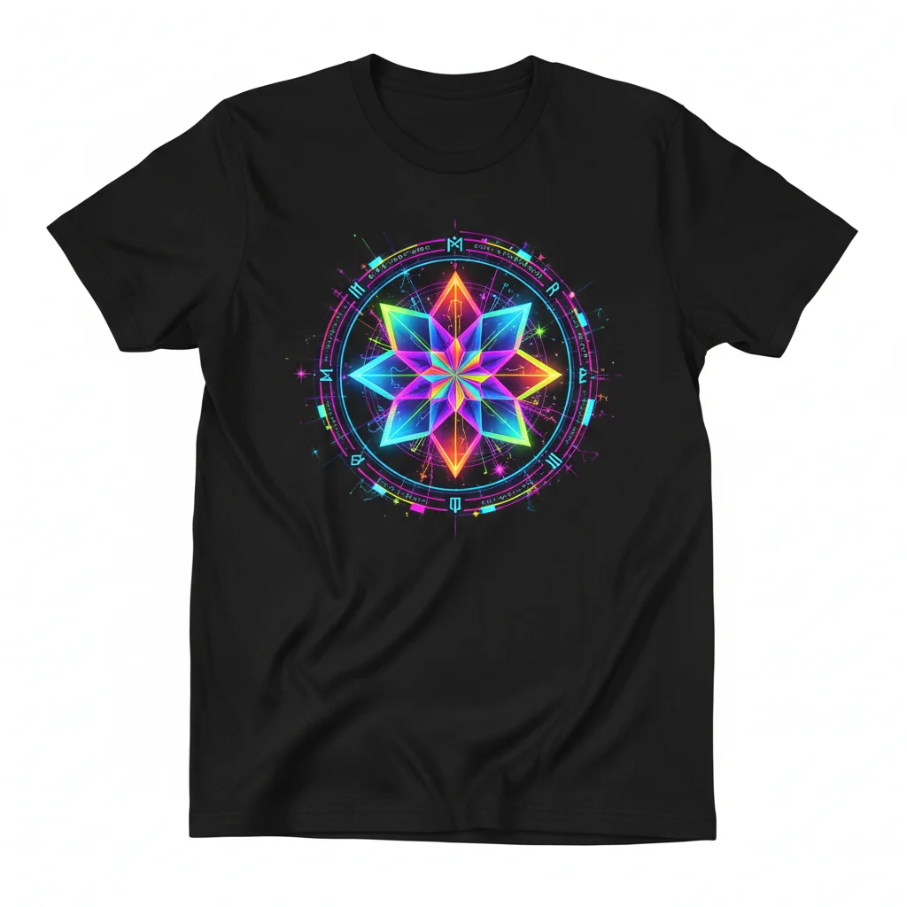 Arcane Flower Essential T-Shirt – Mystical Floral Graphic Tee