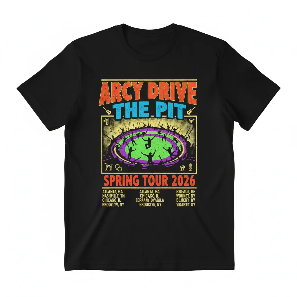 Arcy Drive The Pit Spring Tour 2026 T-Shirt - Official Concert Merch