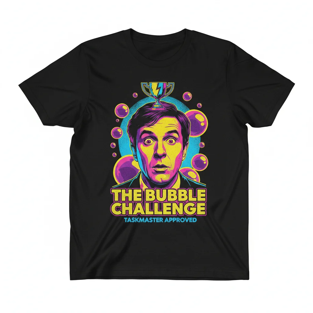Ardal O’Hanlon, Taskmaster, Bubbles. Iconic Fan Tee