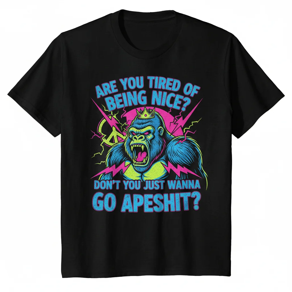 Unleash Your Inner Wild: The 'Go Apeshit' Statement Tee