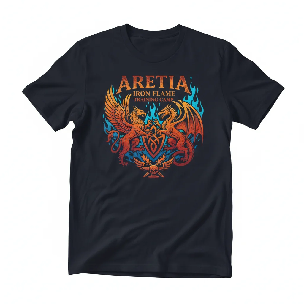 Aretia Iron Flame Training Camp Essential T-Shirt – High-Quality & Comfortable