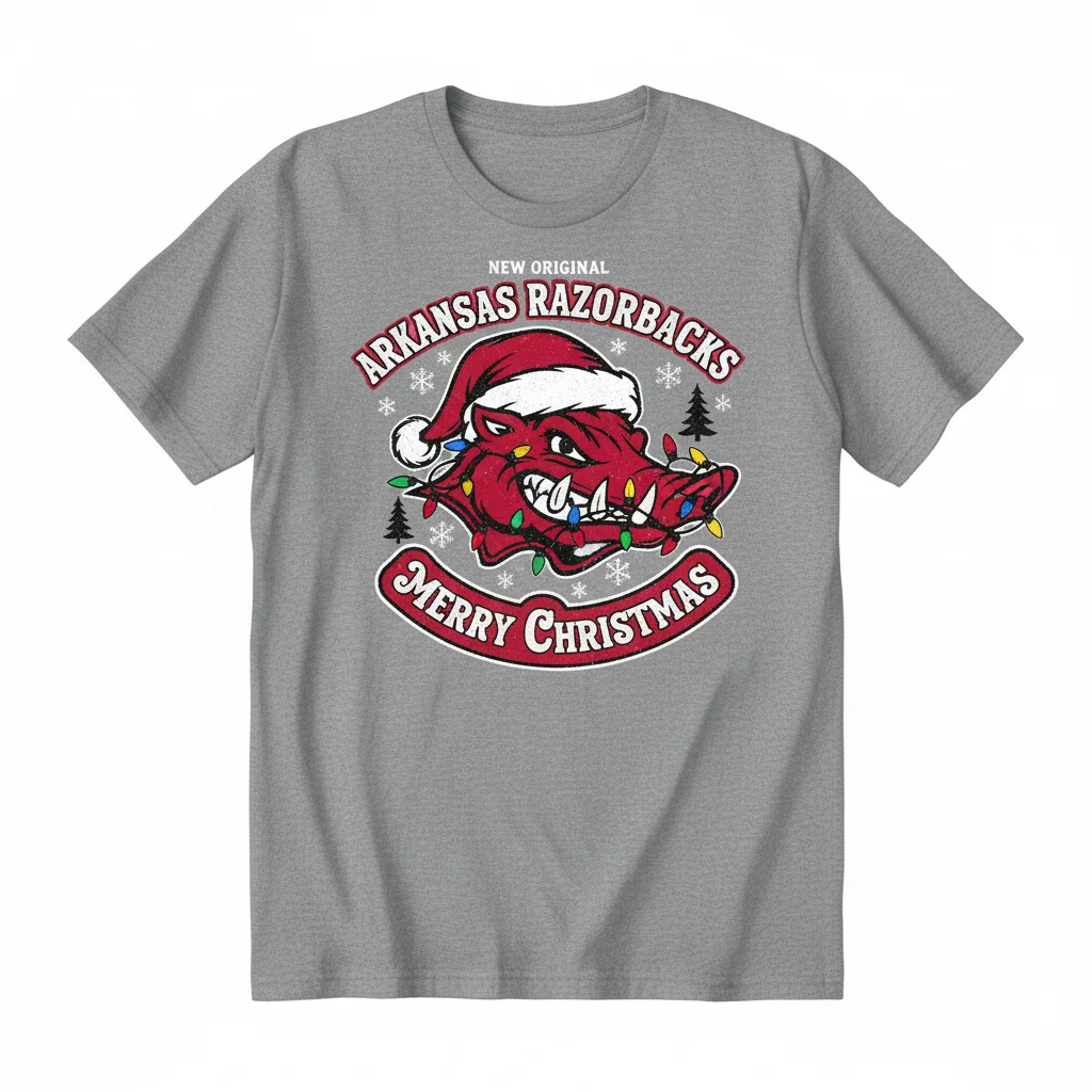 Arkansas Razorbacks 2025 Merry Christmas Mascot Shirt – Lasting Comfort & Style