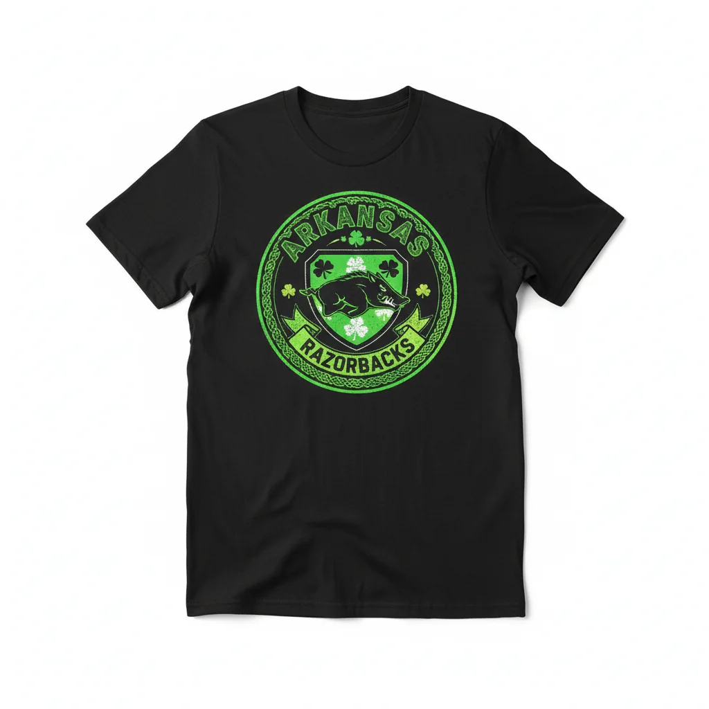 Arkansas Razorbacks Clover Crest: St. Patrick's Day Spirit Tee