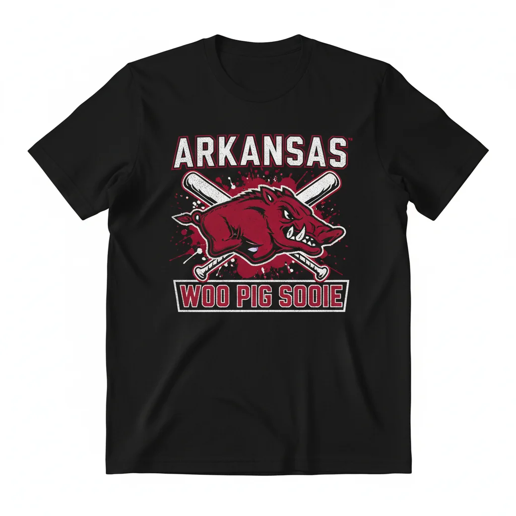Arkansas Razorbacks "Woo Pig Sooie" Mascot Tee – Game Day & Everyday Comfort