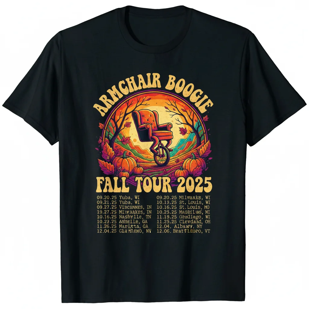 Armchair Boogie Fall Tour 2025 Schedule Dates Concert T-Shirt
