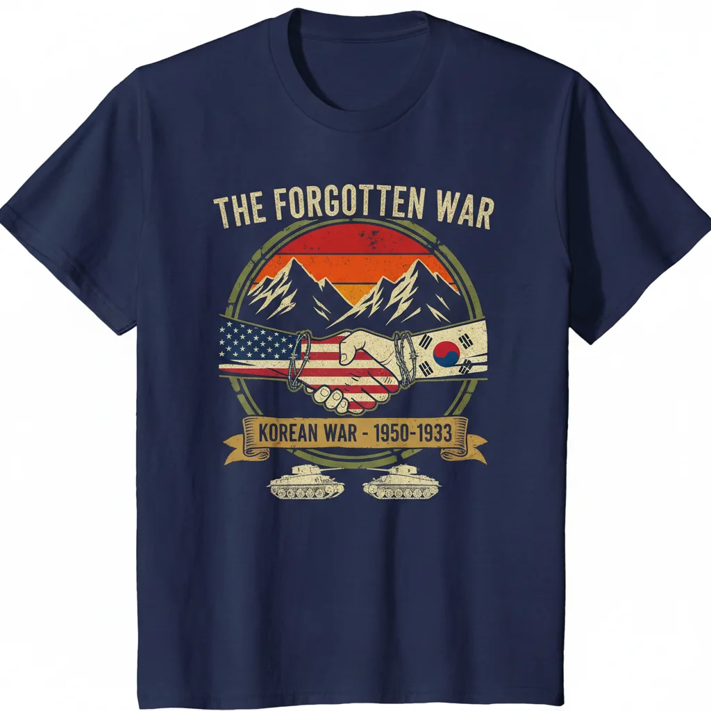 USA Korean War 'South Korea vs. North Korea' Essential T-Shirt - Army Veteran Apparel