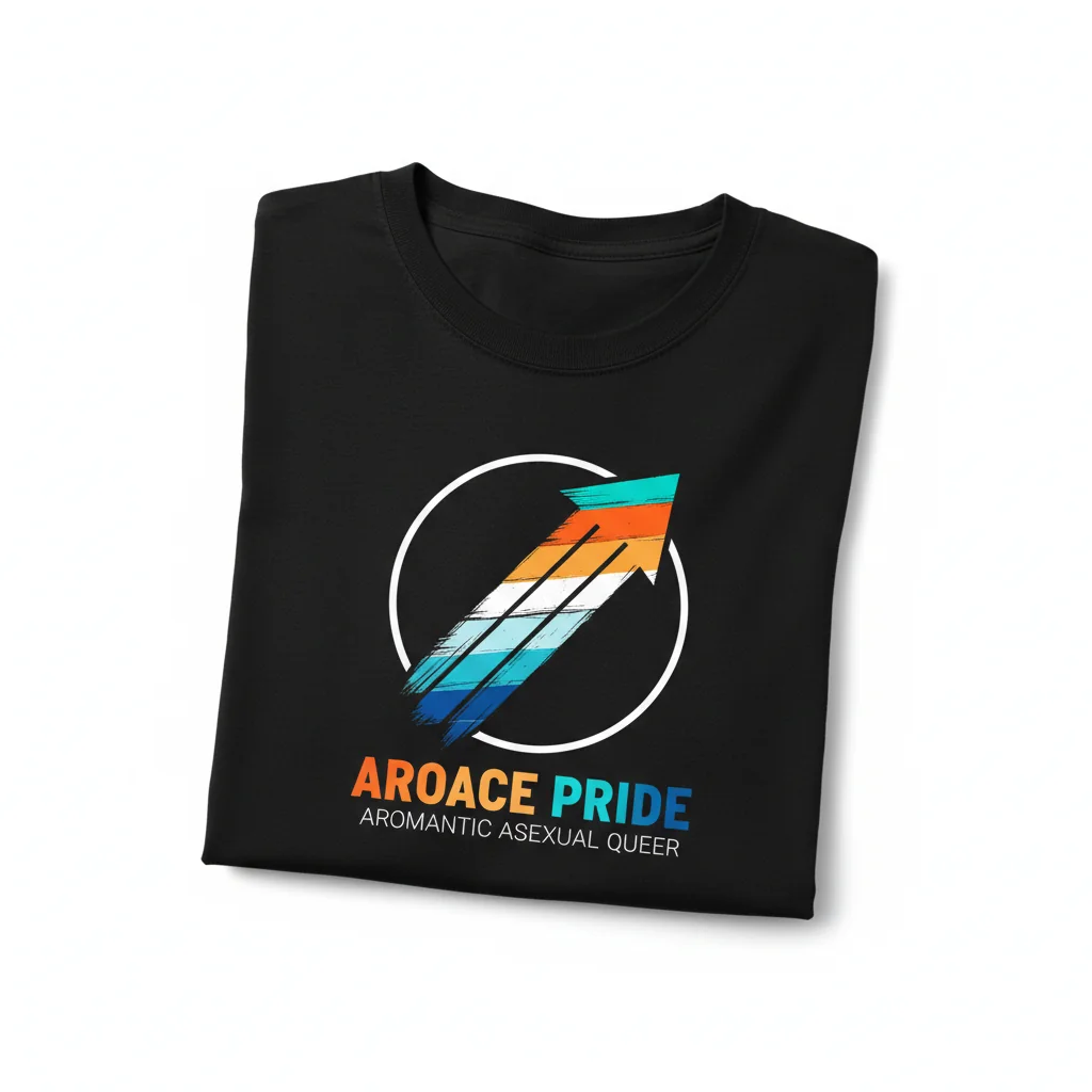 AROACE Flag Orange Blue Aromantic Asexual Pride Essential T-Shirt