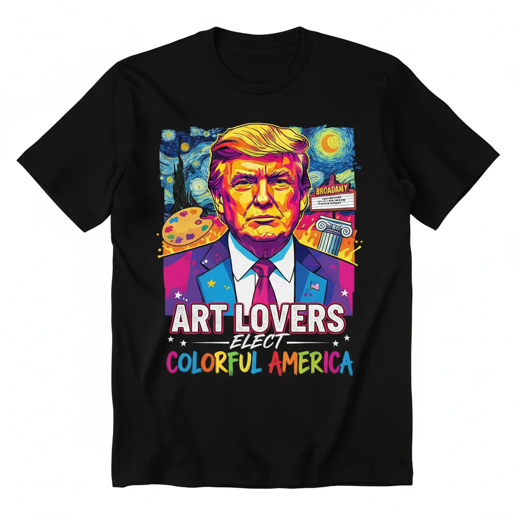 Vibrant 'Colorful America' Trump Supporter T-Shirt – Durable, Fade-Resistant & Perfect Fit