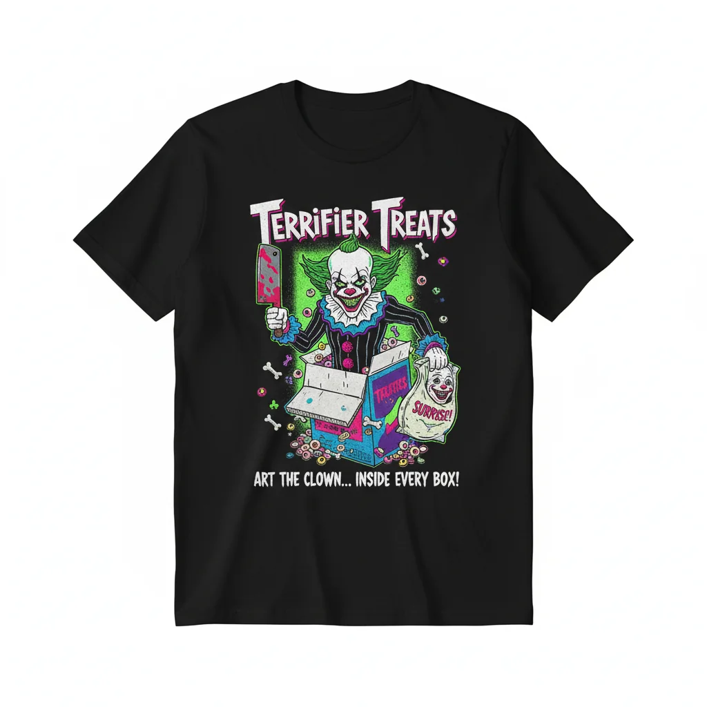 Terrifier's Art the Clown: A Haunting Halloween Canvas Tee