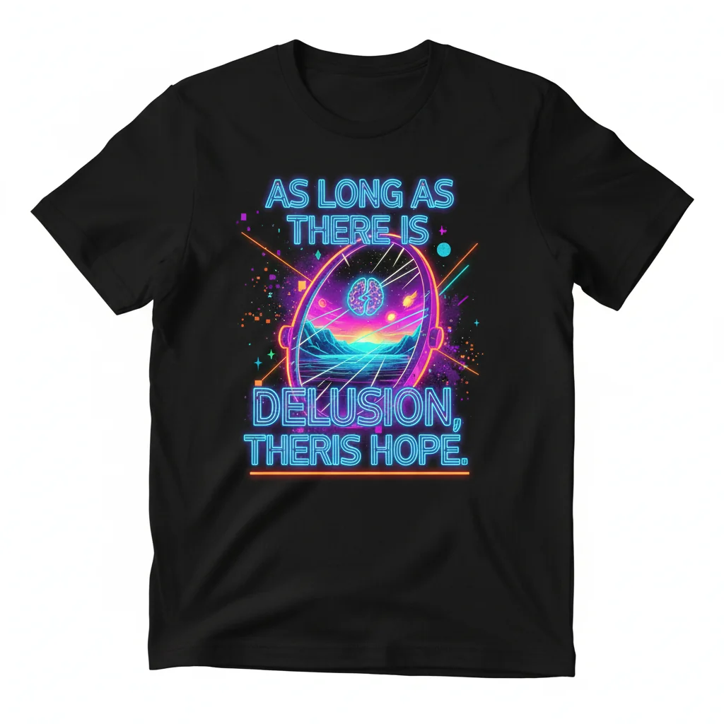 Delusion & Hope Quote Black Essential T-Shirt – Unisex Fit