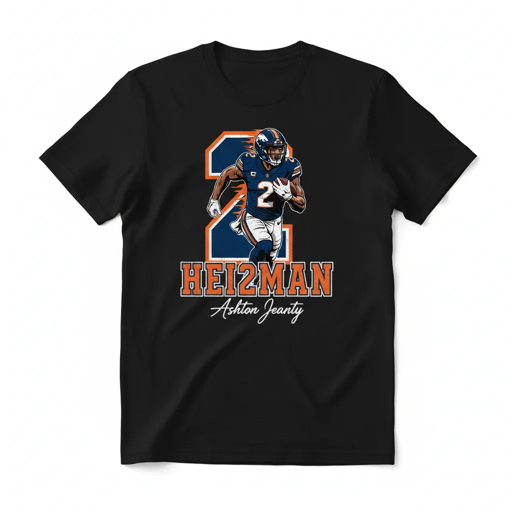 Ashton Jeanty Boise State Broncos 'Heart of a Champion' Signature Tee