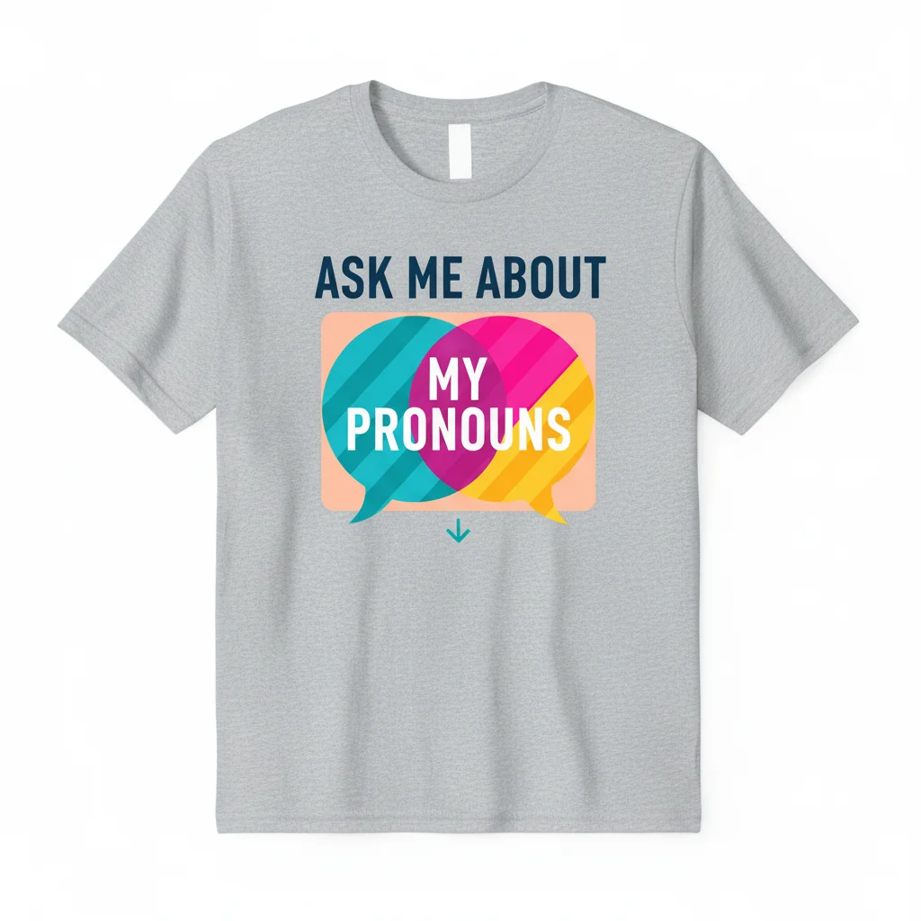 Ask Me About My Pronouns Shirt - Premium Soft Tee | LGBTQ+ Pride Apparel