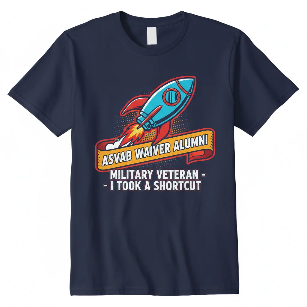 ASVAB Waiver Alumni Military Veteran Funny T-Shirt - Essential Military Humor Gear