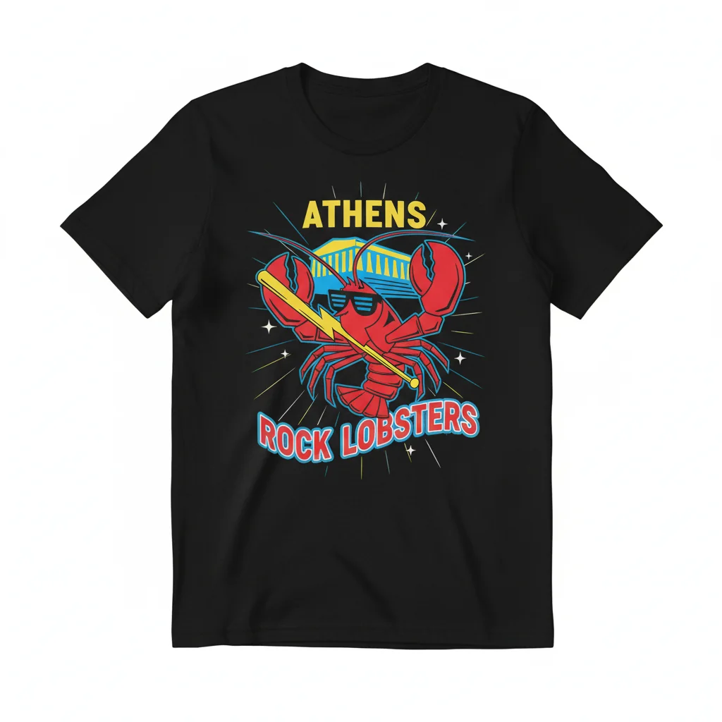Athens Rock Lobsters T-Shirt - Unique Marine Life Tee