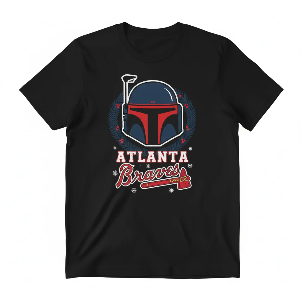 Atlanta Braves Boba Fett Star Wars Christmas Ornament - MLB Holiday Decor