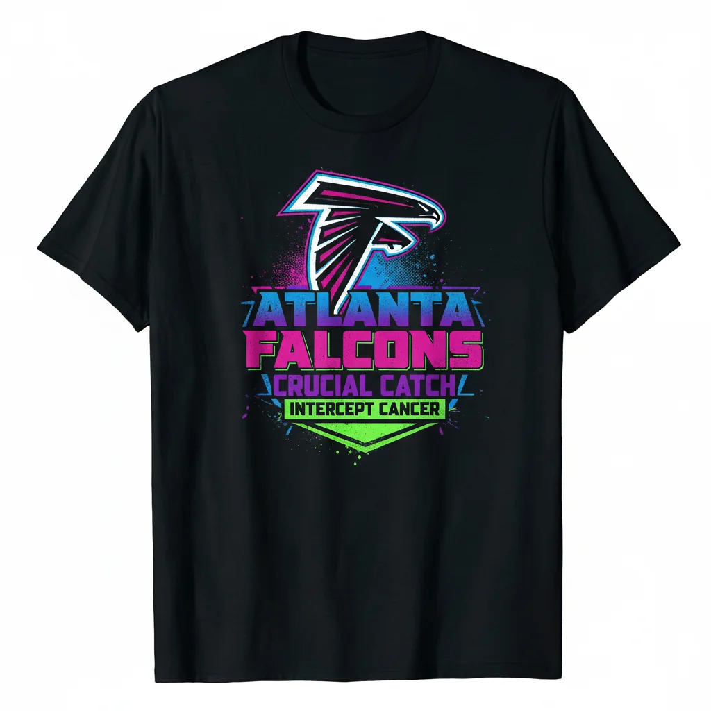 Atlanta Falcons Crucial Catch Intercept Cancer T-Shirt - Official NFL Gear