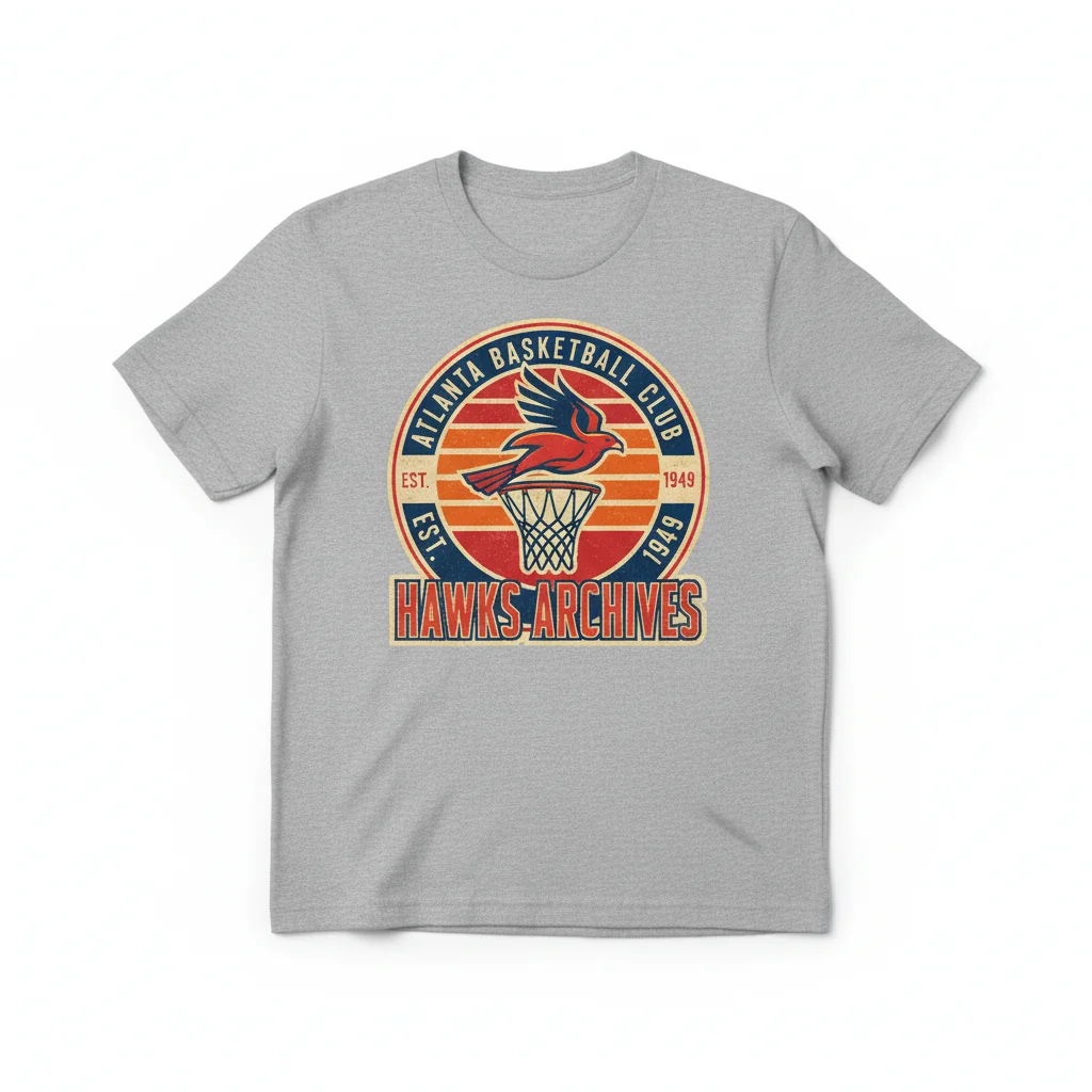 Atlanta Hawks "Archives" Art Tee | Vintage-Inspired Comfort