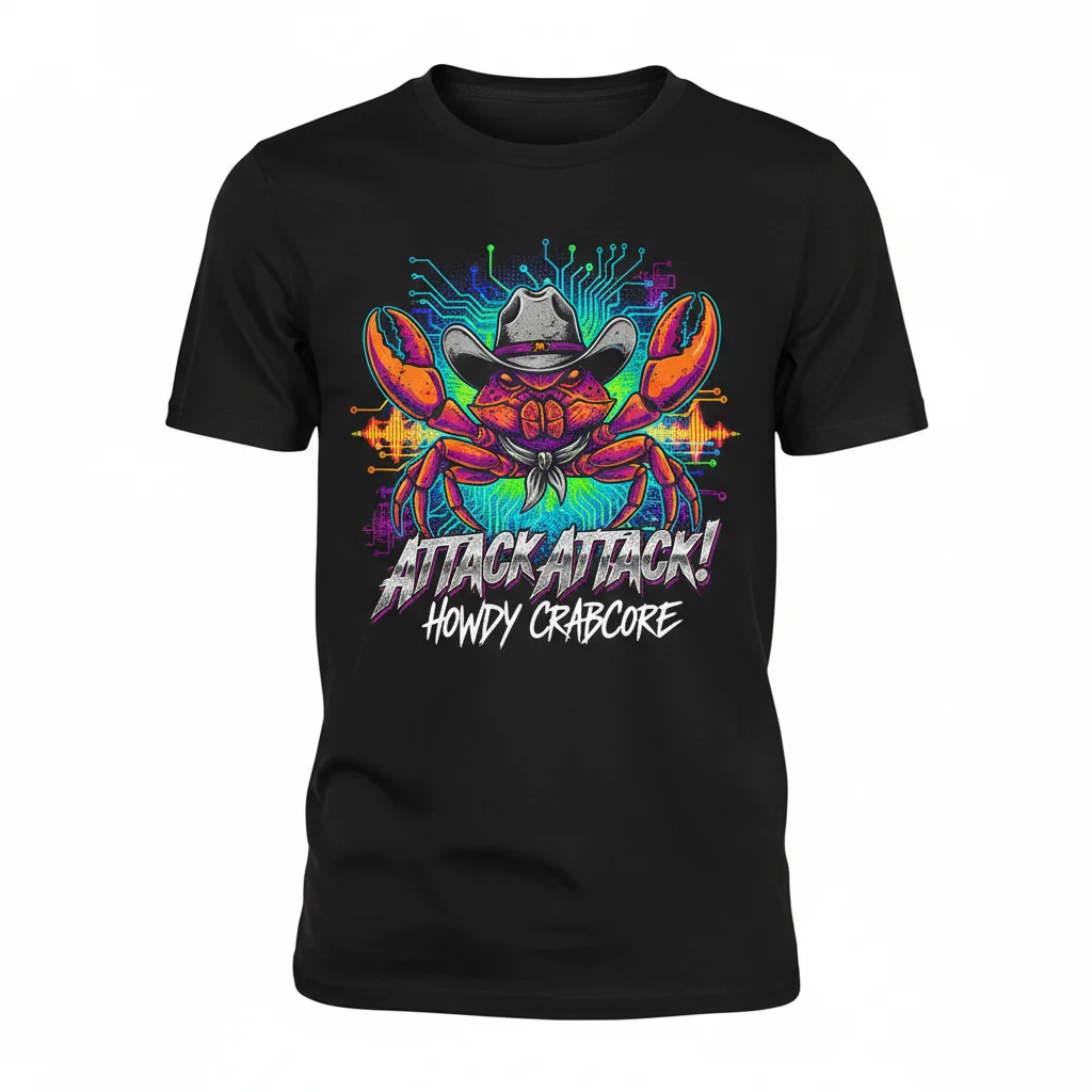 Attack Attack! Howdy Crabcore Essential T-Shirt - Premium Cotton Band Tee